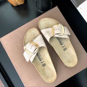 NWOT Birkenstock Madrid Big Buckle || Metallic 40